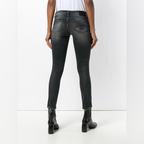 R13 Kate Skinny Jeans | Low Rise | Cropped | Distressed | Sz 26 | Made in Italy - Picture 8 of 10